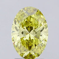 Unique Of 1.54 CT Oval Shape Fancy Intense Yellow Color VS2 Clarity Moissanite Diamond For Wide Blue