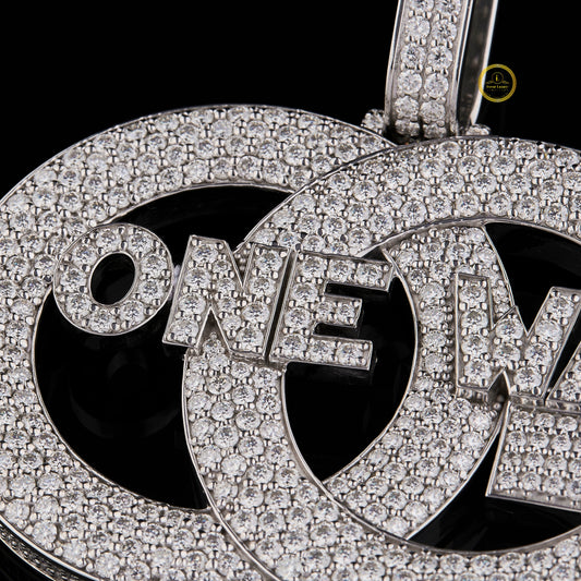 Hip Hop Initial Letter Pendant with Round Pave - view 3
