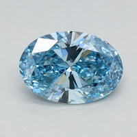 Elegant Of 0.74 CT Oval Shape Fancy Vivid Blue Color VS1 Clarity Moissanite Diamond For Gift
