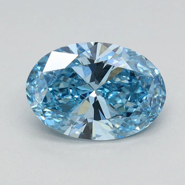 Elegant Of 0.74 CT Oval Shape Fancy Vivid Blue Color VS1 Clarity Moissanite Diamond For Gift