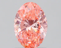 Shiny Of 0.81 CT Oval Shape Fancy Vivid Pink Color VS1 Clarity Lab Grown Diamond For wedding Ring