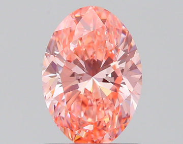 Shiny Of 0.81 CT Oval Shape Fancy Vivid Pink Color VS1 Clarity Lab Grown Diamond For wedding Ring