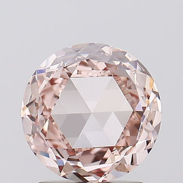 Stylish 1.37 CT Rose Cut Shape Fancy Light Brown Pink Color VVS2 Clarity Moissanite Diamond For Birthday Ring