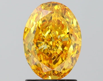 Affordable Of 2.00 CT Oval Shape Fancy Vivid Yellow Color VS2 Clarity Lab Grown Diamond For Low Fire