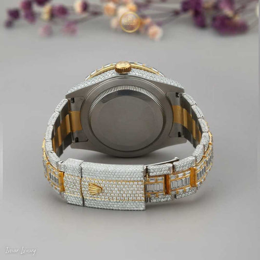 Custom Baguette Cut Lab Diamond Luxury Watch Ivevar Exclusive
