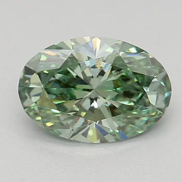 Ultimate Of 0.86 CT Oval Shape Fancy Vivid Green Color VS1 Clarity Moissanite Diamond For Her