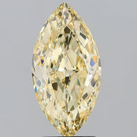 Stylish Of 3.01 CT Marquise Shape Fancy Yellow Color VS2 Clarity Lab Grown Diamond For Her Trace