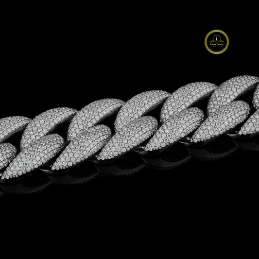 Iced Out Pave Cut Cuban Link Bracelet - view 3