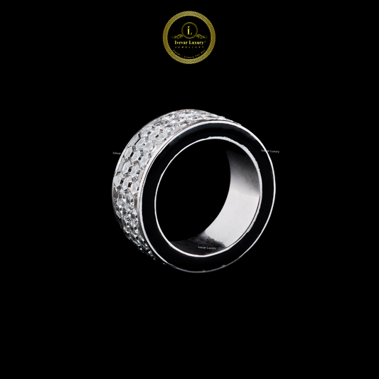 Invisible Set Hexagon Cut Lab Grown Diamond Geometric Statement Ring - view 3