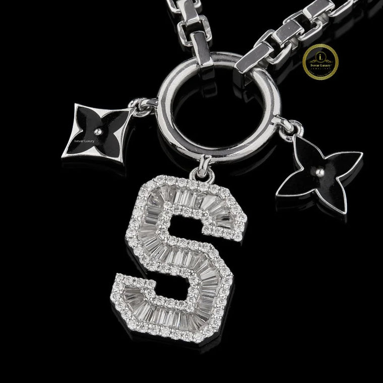 Custom Initial S Link Necklace - view 2