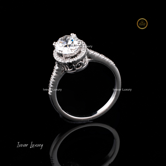 Vintage Inspired Moissanite Diamond Custom Ring by Ivevar