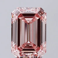 Classic Of 3.29 CT Emerald Shape Fancy Intense Pink Color VS2 Clarity Moissanite Diamond For That Look
