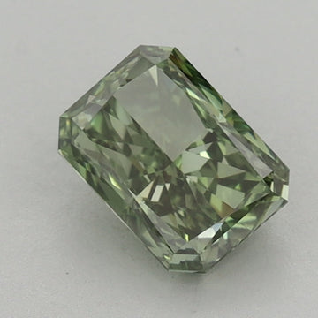 Ultimate One 0.33 CT Radiant Shape Fancy Deep Green Color VS1 Clarity Lab Grown Diamond For No Rush