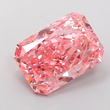 Unique 3.00 CT Radiant Shape Fancy Vivid Pink Color VS1 Clarity Moissanite Diamond For Engagement Ring