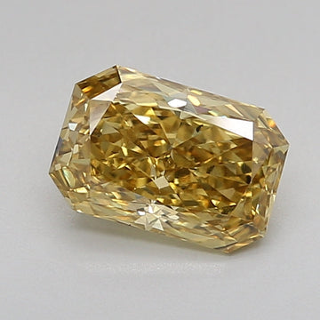 Ultimate 1.24 CT Radiant Shape Fancy Intense Brownish Yellow Color VS2 Clarity Lab grown Diamond For Special one Ring