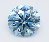 Latest choice 0.54 CT Round Shape Fancy Vivid Pink Blue VVS1 Clarity Lab Grown Diamond For Endless Calm