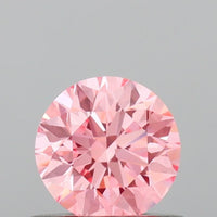 Bright choice 0.54 CT Round Shape Fancy Vivid Pink Color VVS1 Clarity Lab Grown Diamond For Silent Flame