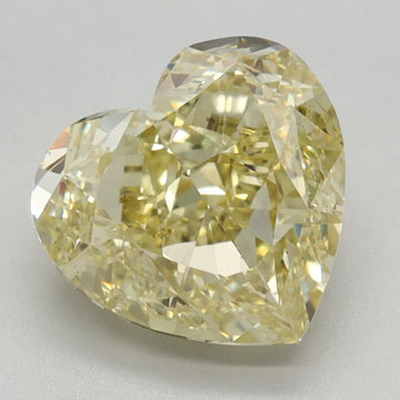 Unique Of 3.02 CT Heart Shape Fancy Intense Yellow Color VS2 Clarity Lab Grown Diamond For Found Time