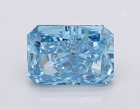 Fantastic Radiant Shape Fancy Vivid Blue Color 1.07 CT VS2 Clarity Lab grown Diamond For Engagement Ring
