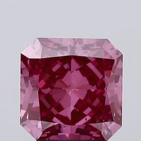 Latest 3.03 CT Radiant Shape Fancy Vivid Pink Color SI1 Clarity Moissanite Diamond For Cocktail Ring