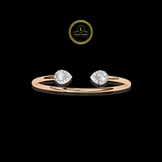 Personalized Yellow Gold lab grown Diamond Bracelet Unique Design