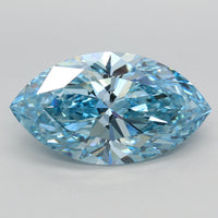 Sparkling 3.71 CT Marquise Shape Fancy Vivid Blue Color VVS2 Clarity Moissanite Diamond For Propose Ring