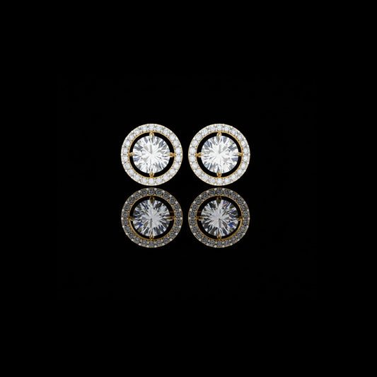 2.00 CT Exclusive Designer Moissanite Round Cut Diamond Earring Limited Edition For Look