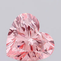 Bright Of 3.04 CT Heart Shape Fancy Vivid Pink Color VS2 Clarity Moissanite  Diamond For Warm Dusk