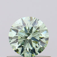 Classic choice 0.55 CT Round Shape Fancy Intense Green Color VVS1 Clarity Lab Grown Diamond For Only Us