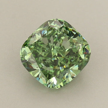 Beautiful 1.17 CT Cushion Shape Fancy Vivid Green Color VVS1 Clarity Lab Grown Diamond For Open Skies