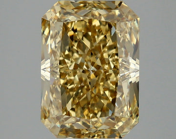 Bright 3.03 CT Radiant Shape Fancy Vivid Yellow Color VS2 Clarity Moissanite Diamond For Custom Ring