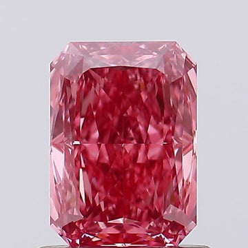 Trendy One 1.05 CT Radiant Shape Fancy Vivid Pink Color VVS2 Clarity Lab Grown Diamond For Her Light