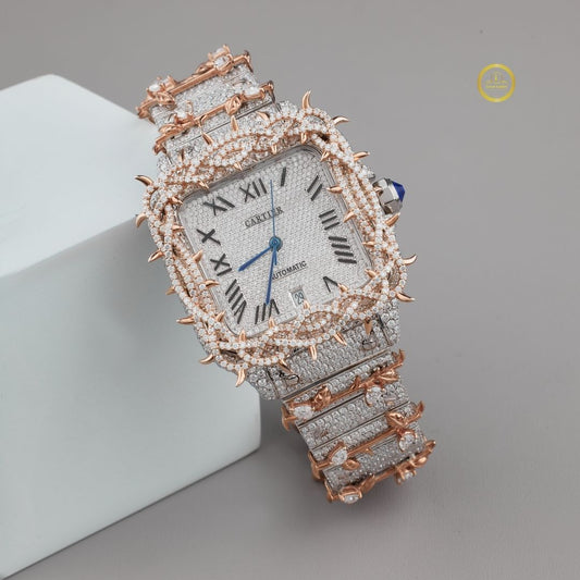 Iced Out Stainless Steel Watch - VVS Moissanite Diamond Men's AccessoryBy Ivevar