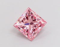 Luxurious 1.30 CT Princess Shape Fancy Intense Pink Color VVS2 Clarity Lab grown Diamond For Engagement Ring