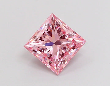 Luxurious 1.30 CT Princess Shape Fancy Intense Pink Color VVS2 Clarity Lab grown Diamond For Engagement Ring