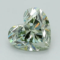 Great Of 1.08 CT Heart Shape Fancy Green Color VS2 Clarity Moissanite Diamond For Held Gaze