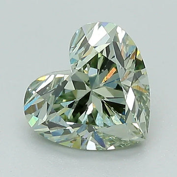 Great Of 1.08 CT Heart Shape Fancy Green Color VS2 Clarity Moissanite Diamond For Held Gaze