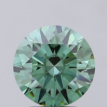Dazzling 2.78 CT Round Shape Fancy Vivid Green Color VS2 Clarity Moissanite Diamond For Birthday Ring