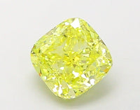 Experience Luxury 1.17 CT Cushion Shape Fancy Vivid Yellow Color VVS1 Clarity Lab Grown Diamond For Dear Time