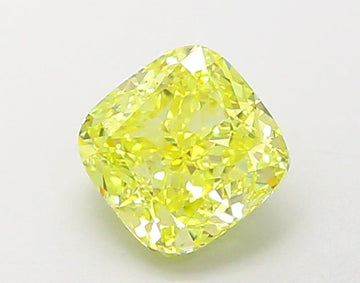Experience Luxury 1.17 CT Cushion Shape Fancy Vivid Yellow Color VVS1 Clarity Lab Grown Diamond For Dear Time