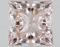 Fine 1.51 CT Princess Shape Fancy Pink Color VS1 Clarity Lab Grown Diamond For Her Stillness