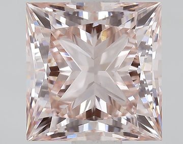 Fine 1.51 CT Princess Shape Fancy Pink Color VS1 Clarity Lab Grown Diamond For Her Stillness