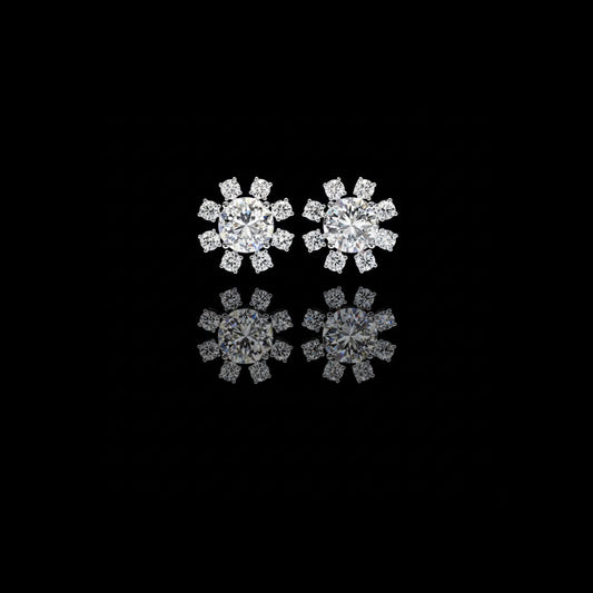 2.80 TCW Luxury Round Moissanite Diamond Unmatched Brilliance & Craftsmanship Earring in Round Cut