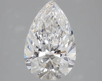 Fine 3.02 CT Pear Shape D Color VVS2 Clarity Lab Grown Diamond For Wide Blue