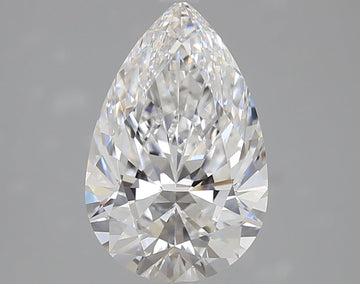 Fine 3.02 CT Pear Shape D Color VVS2 Clarity Lab Grown Diamond For Wide Blue