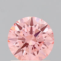 Luxury choice 0.55 CT Round Shape Fancy Vivid Pink Color VVS1 Clarity Lab Grown Diamond For Held Breath