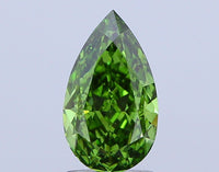 Hot Spelling 1.53 CT Pear Shape Fancy Vivid Green Color VS1 Clarity Lab Grown Diamond For Her Smile