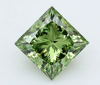 Vintage Fancy Vivid Green Color 1.54 CT Princess Shape VS1 Clarity Lab grown Diamond For Cocktail Ring