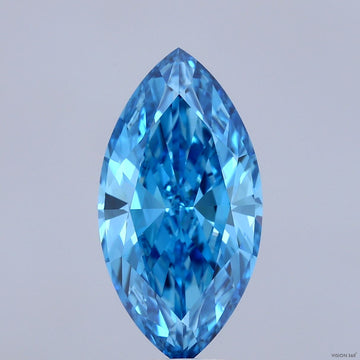 Stunning 4.51 CT Marquise Shape Fancy Vivid Blue Color VVS2 Clarity Moissanite Diamond For Engagement Ring