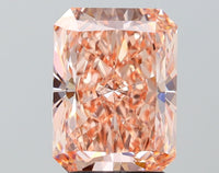 Classic 3.31 CT Radiant Shape Fancy Vivid Pink Color VS2 Clarity Moissanite Diamond For Gift Ring